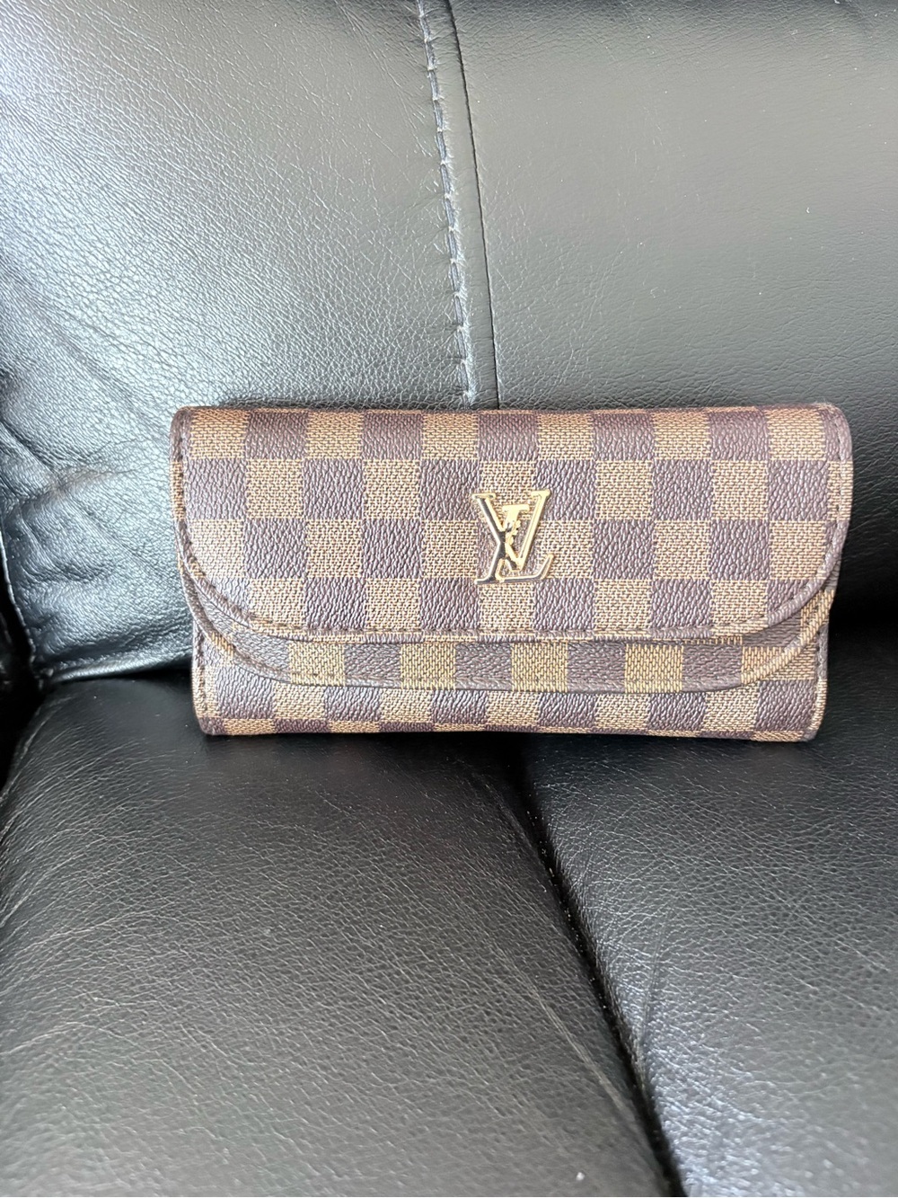 No brand Brown Damier Canvas Continental Wallet